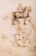 Study fur the Sforza-Reiterstandbild, LEONARDO da Vinci